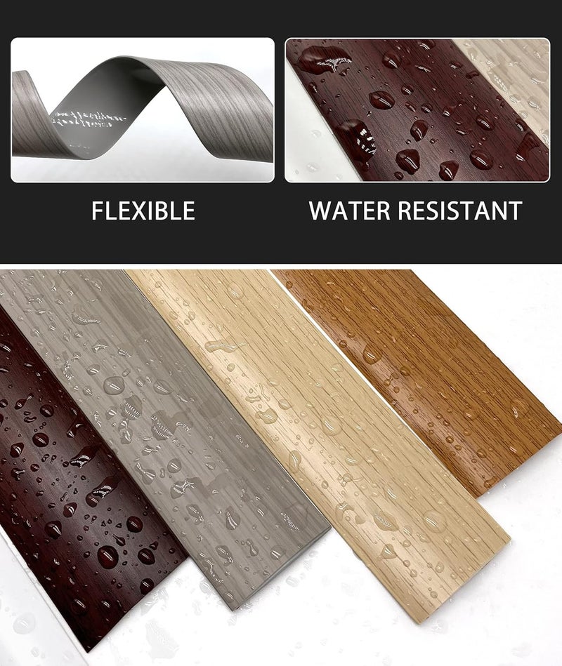 bnell Floor Transition Strip Floor Cover Strips Self Adhesive Flooring Transitions Laminate Floor Strip Vinyl Floor Flat Divider Strip for for Joining Floor Gaps (3.28FT,2in, Yellow Oak) - Image 5